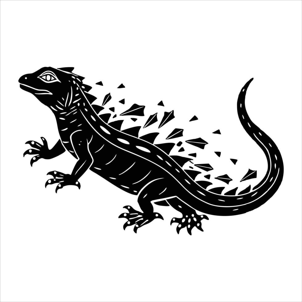 Close up of a lizard. vector