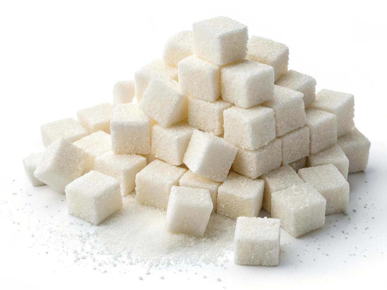 pile of white sugar cubes, sweet and inviting, perfect for desserts photo