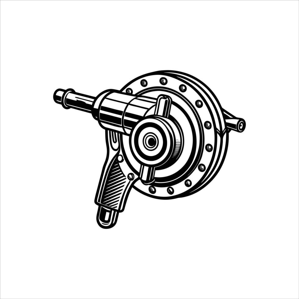 Brake Repair Icons Black and White vector