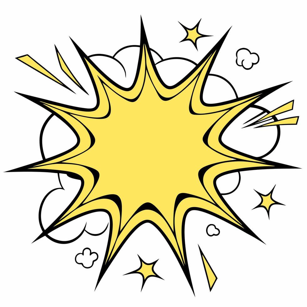 Comic style explosion graphic for impactful business announcements or marketing visuals vector