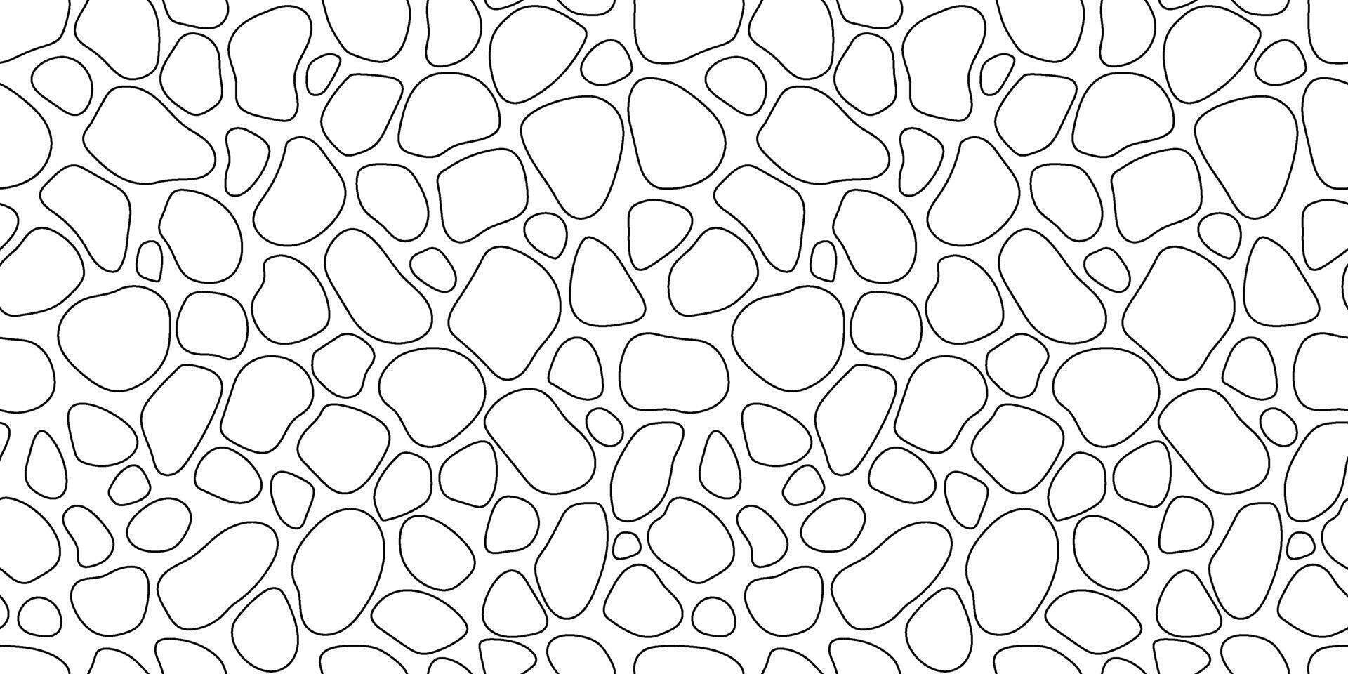 Cobblestone line seamless pattern, road. abstract repeat background vector