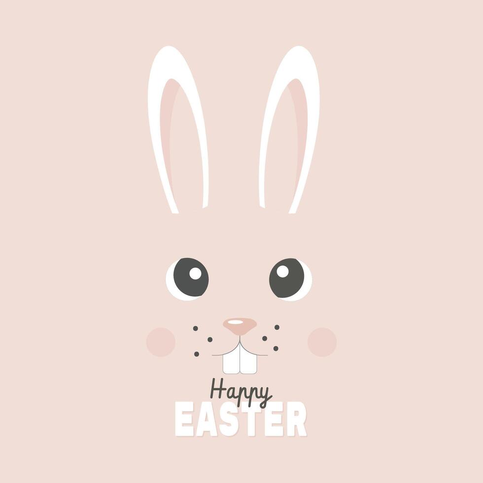 Card with a funny Easter Bunny. Rabbit. vector