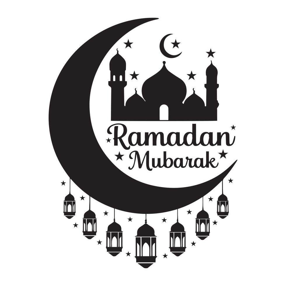 Ramadan Mubarak Lantern Glow vector