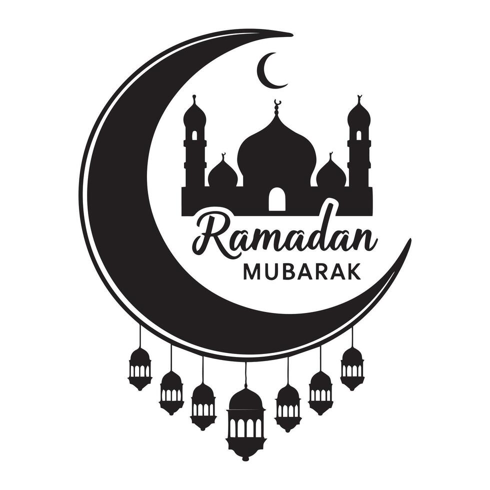 Ramadan Lantern Silhouette Magic vector