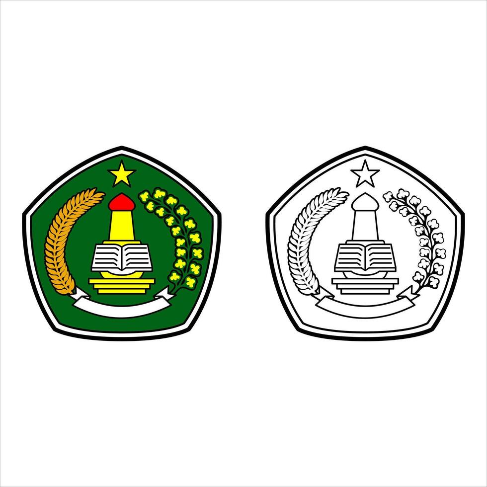 Madrasah Indonesian Islamic school logo vector