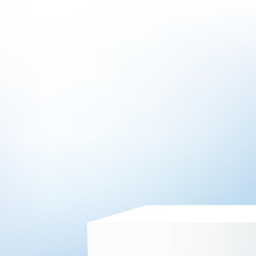 White cylinder pedestal podium on blue background space for selling products, backdrop, wallpaper, background, text. illustration. vector