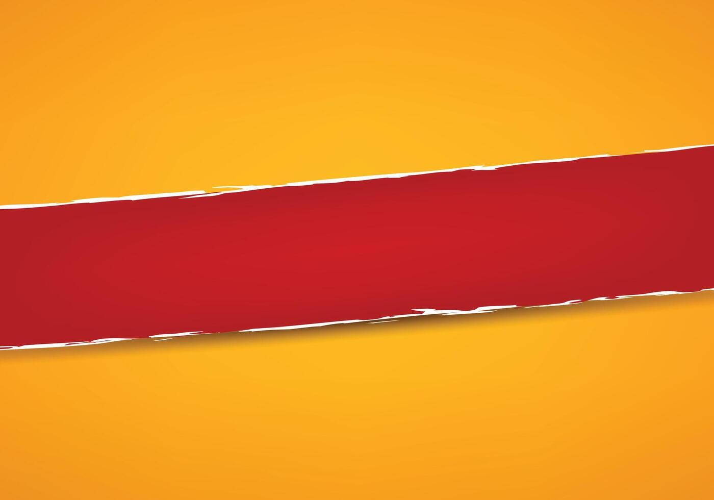 Abstract yellow and red background. Torn paper in flat style. Banner for advertise product on website. Space for text. illustration. vector