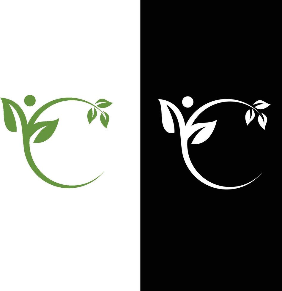 leaf logo design app vector