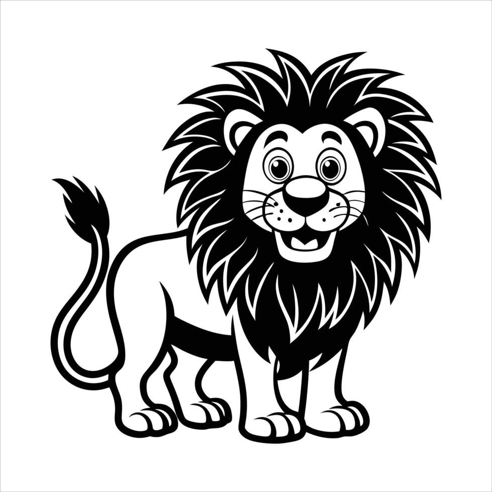Lion in nature scene vector