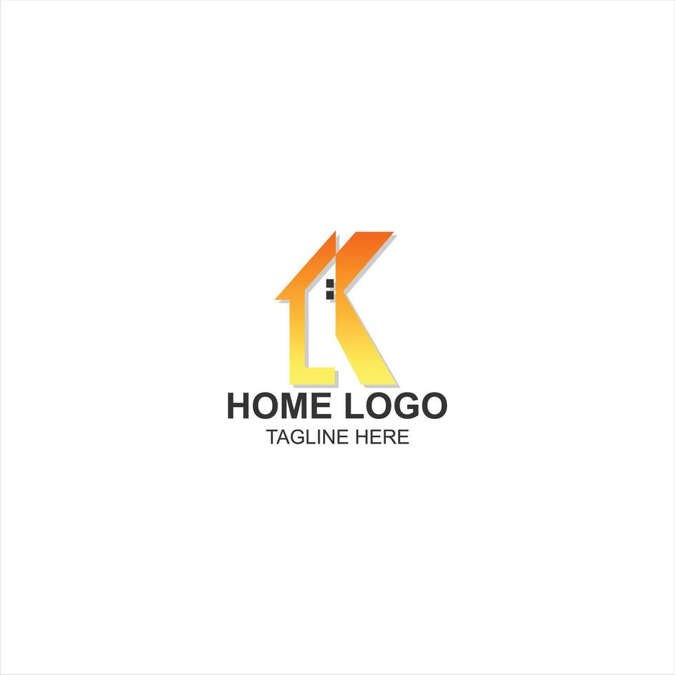 letter k logo icon for building and landmark with creative illustration vector