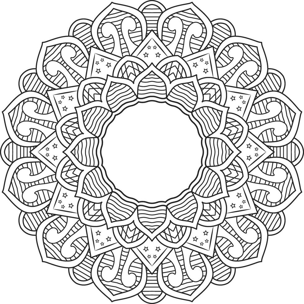 Mandala Design outline stock vector