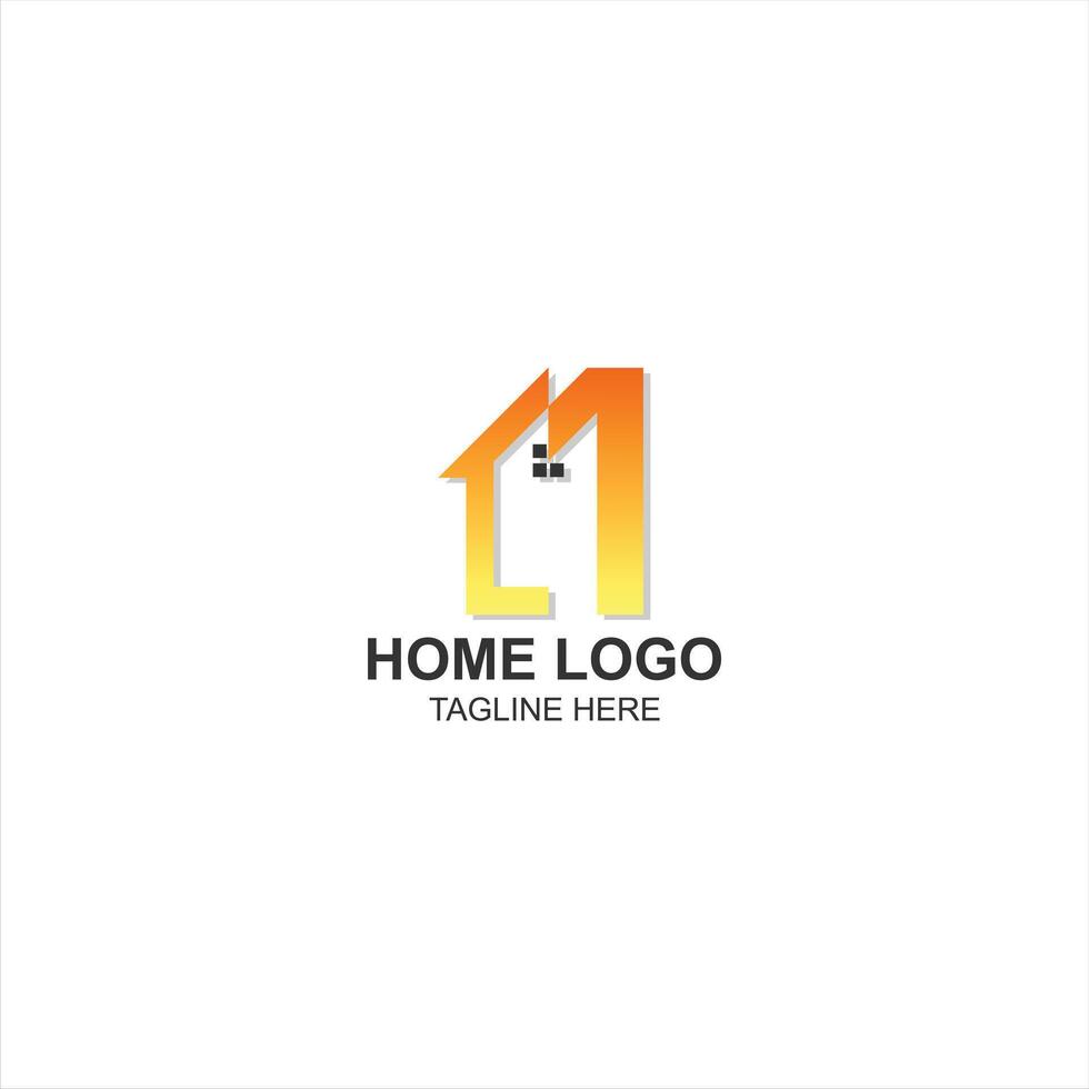 letter m logo icon for building or company with creative illustration vector