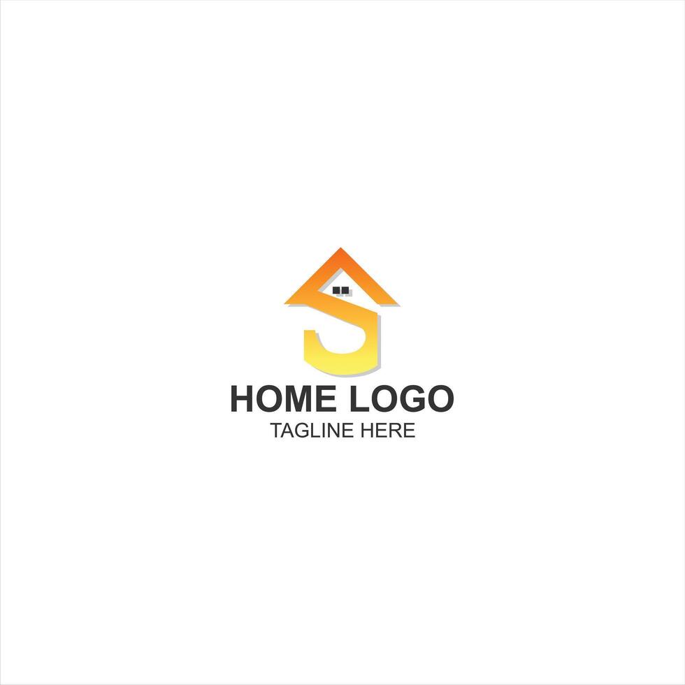 letter s logo icon for building or home with creative illustration vector