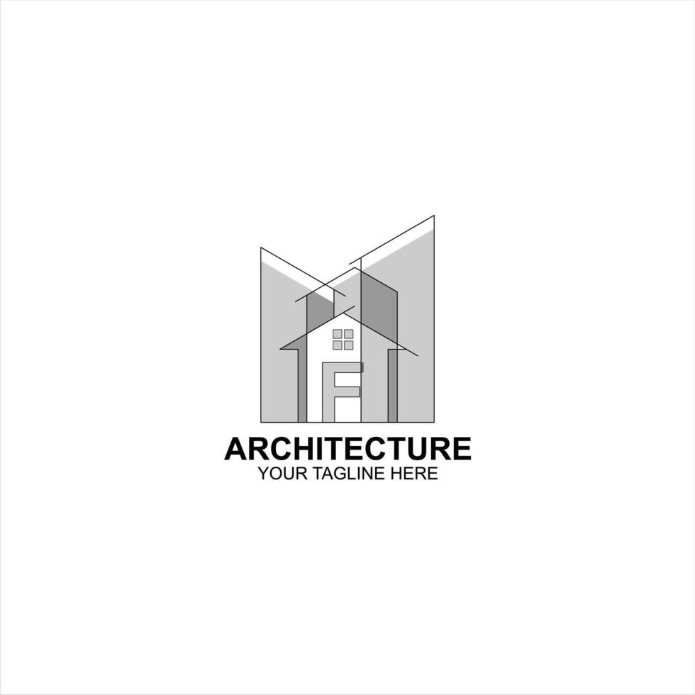 letter f logo icon for construction with creative illustration vector