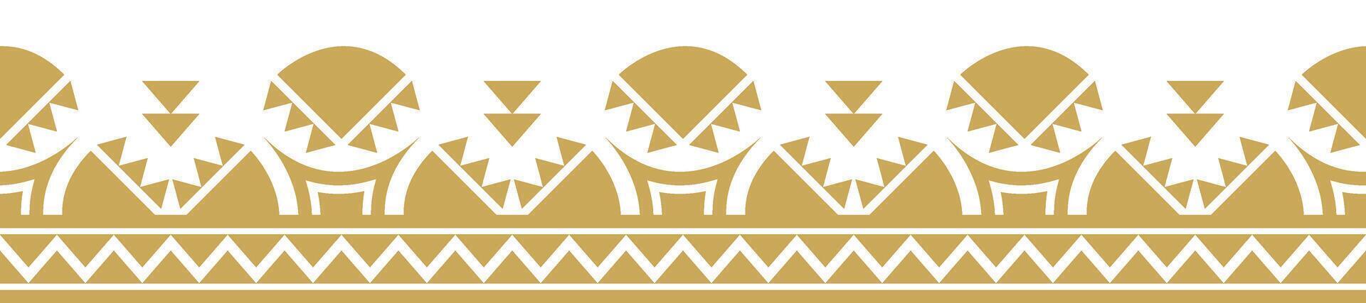 Ethnic Border Aztec Inspired Geometric Pattern for Tribal Textile, Fabric, and Decorative Art Design. vector