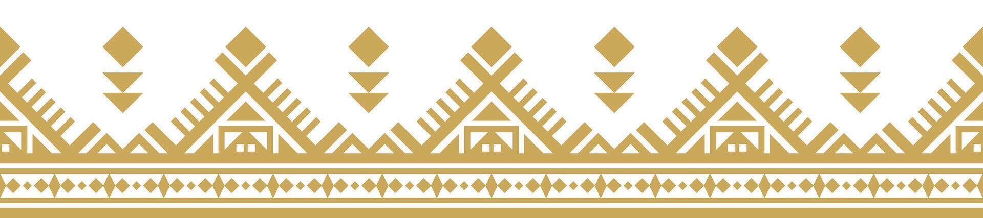 Ethnic Border Art Aztec Inspired Seamless Pattern for Unique Textile. vector