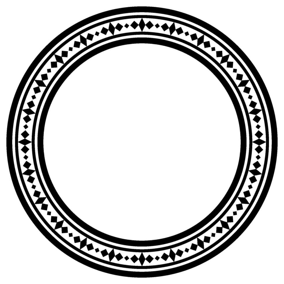 Exquisite Round Vintage Border Pattern for Elegant Textile and Fabric Art. vector