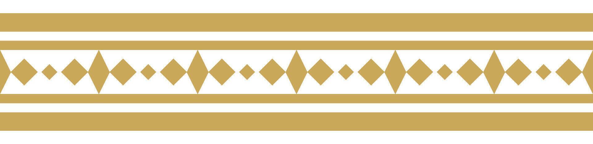 Aztec Ethnic Border Decorative Tribal Stripe for Modern Fabric Art. vector