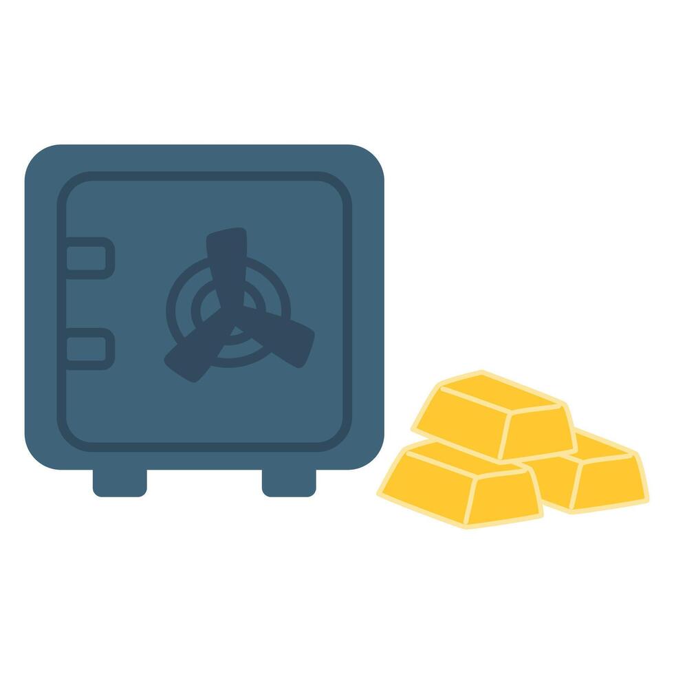 Open deposit with gold bar vector