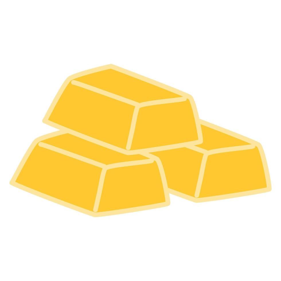 Ingot of Gold Bar illustration vector