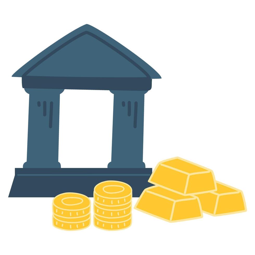 gold investment in the financial successful concept vector