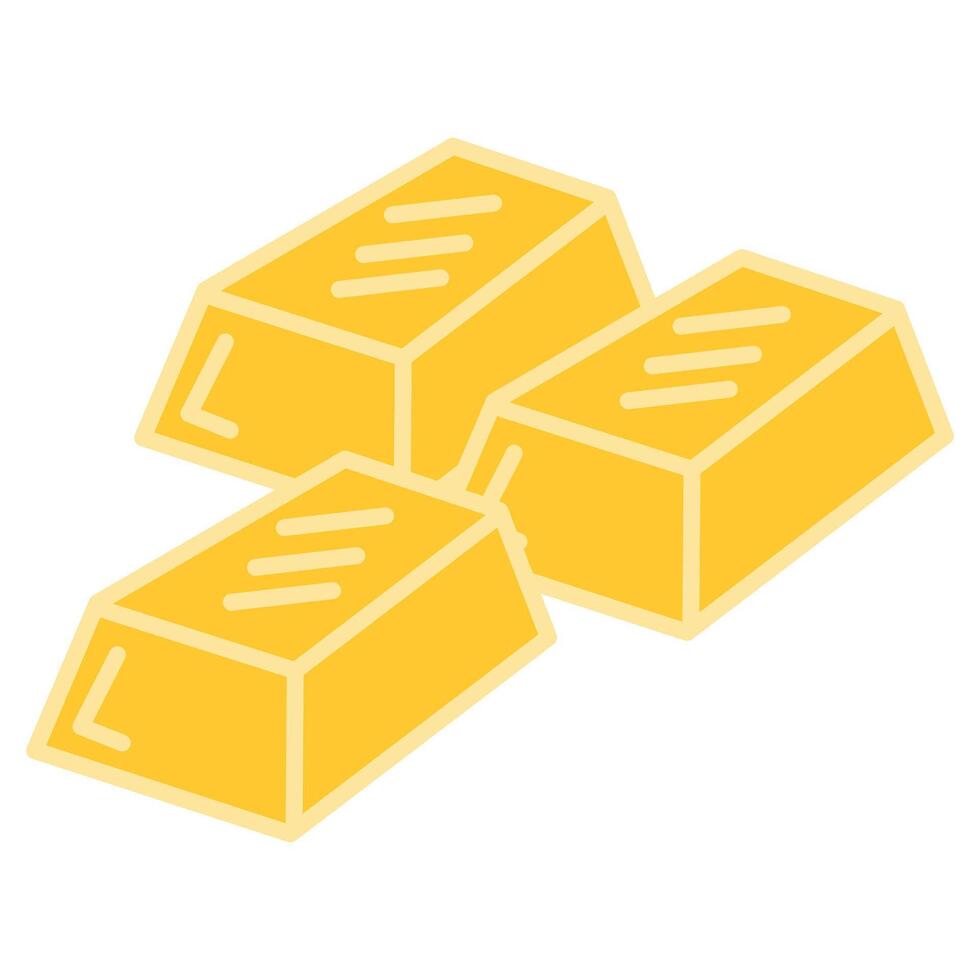 Assets and valuables Gold bar icon vector