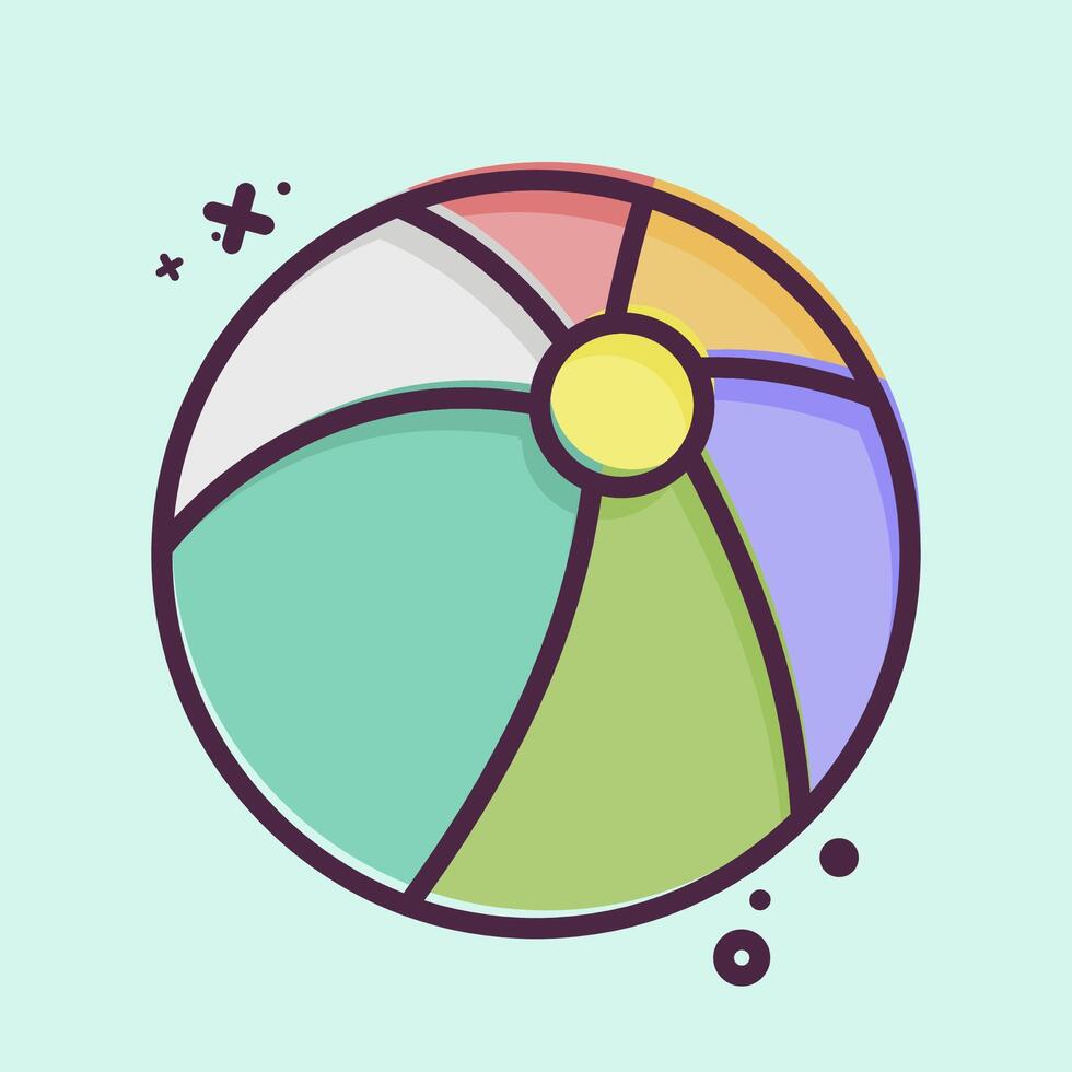 Icon Ball. related to Kindergarten symbol. MBE style. design editable vector