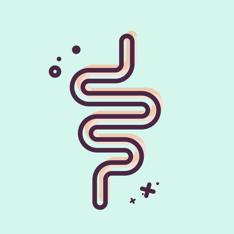 Icon Intestine. related to Healthcare symbol. MBE style. design editable vector