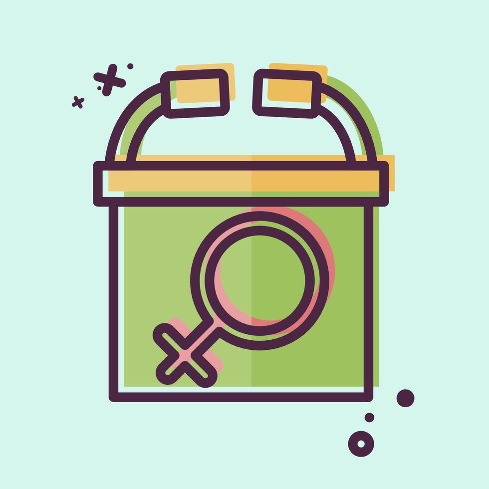 Icon Womens Conference. related to Women symbol. MBE style. design editable vector
