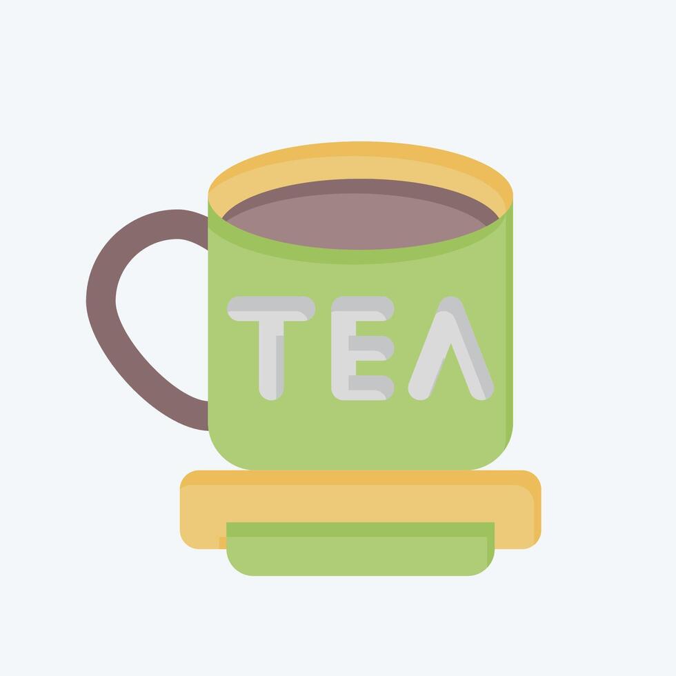 Icon Tea. related to Travel symbol. flat style. design editable vector