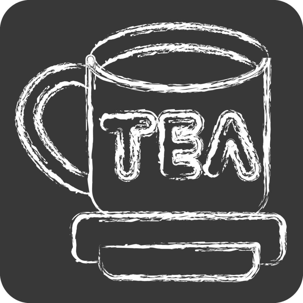 Icon Tea. related to Travel symbol. chalk Style. design editable vector