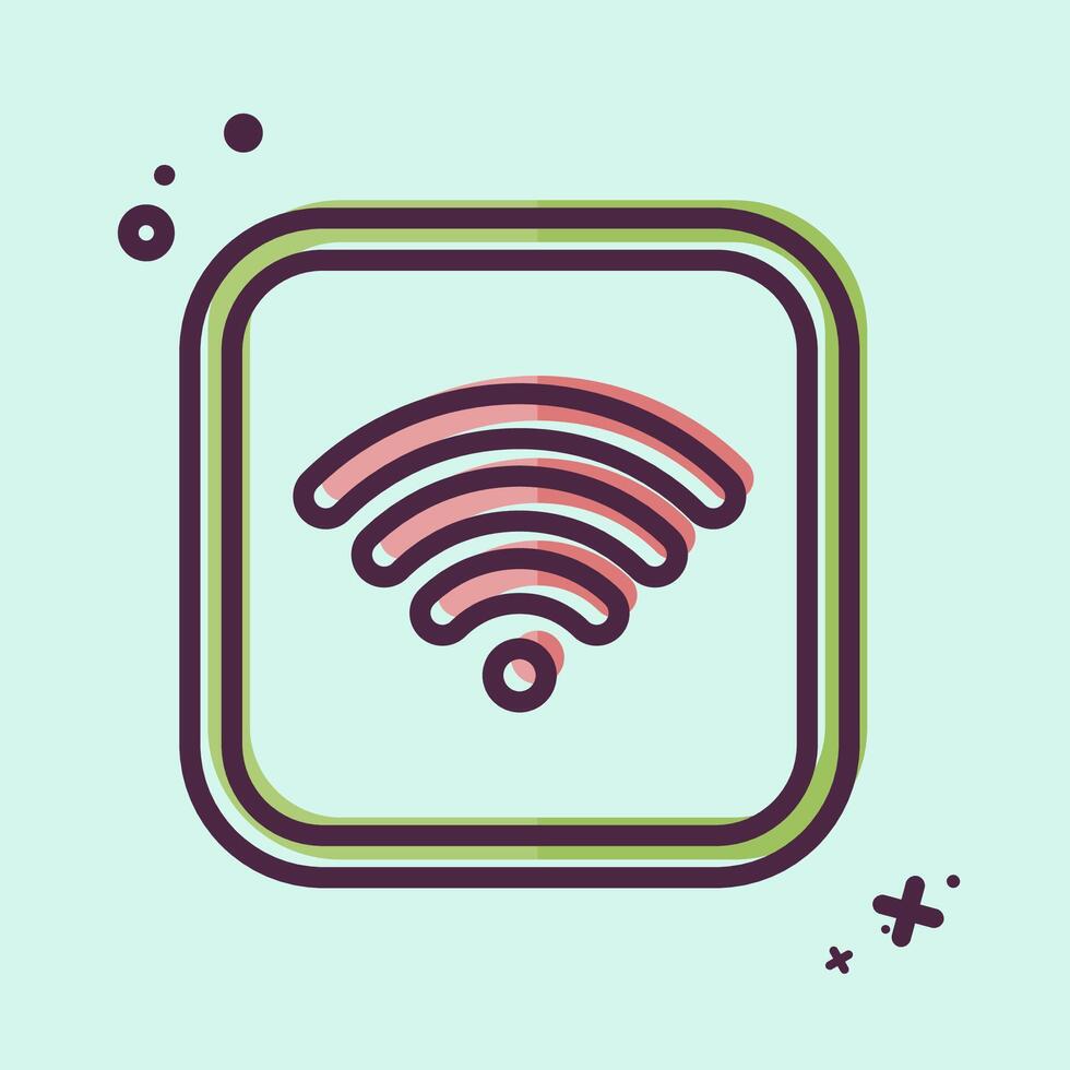 Icon Wifi. related to Public symbol. MBE style. design editable vector