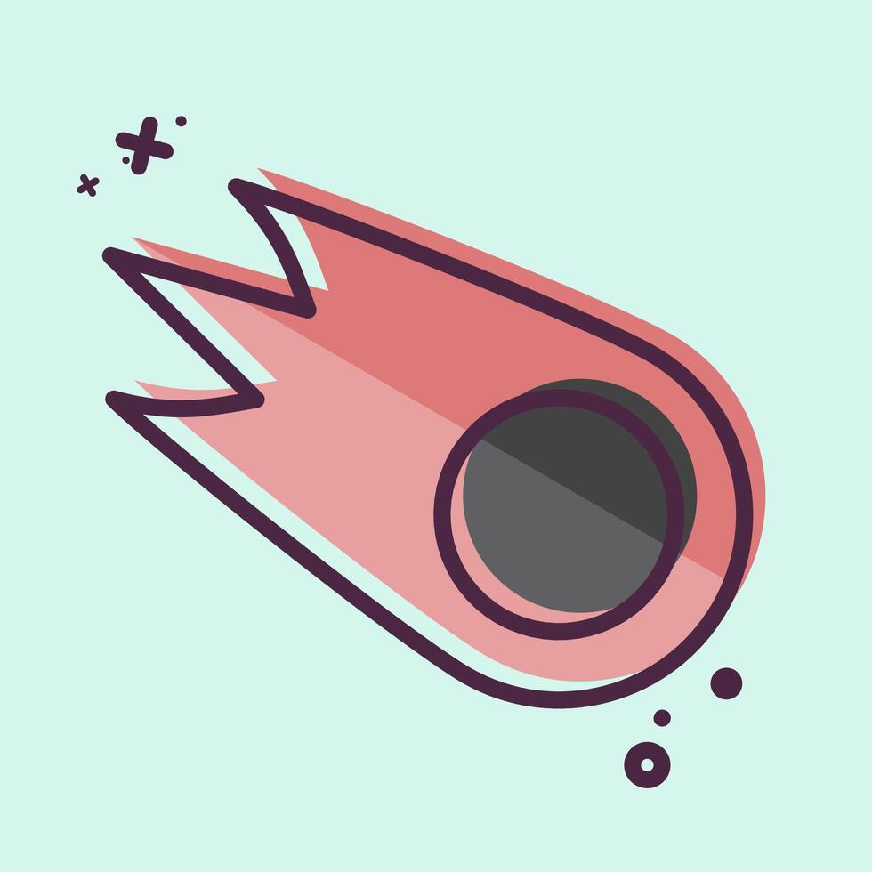 Icon Comet. related to Speed symbol. MBE style. design editable vector