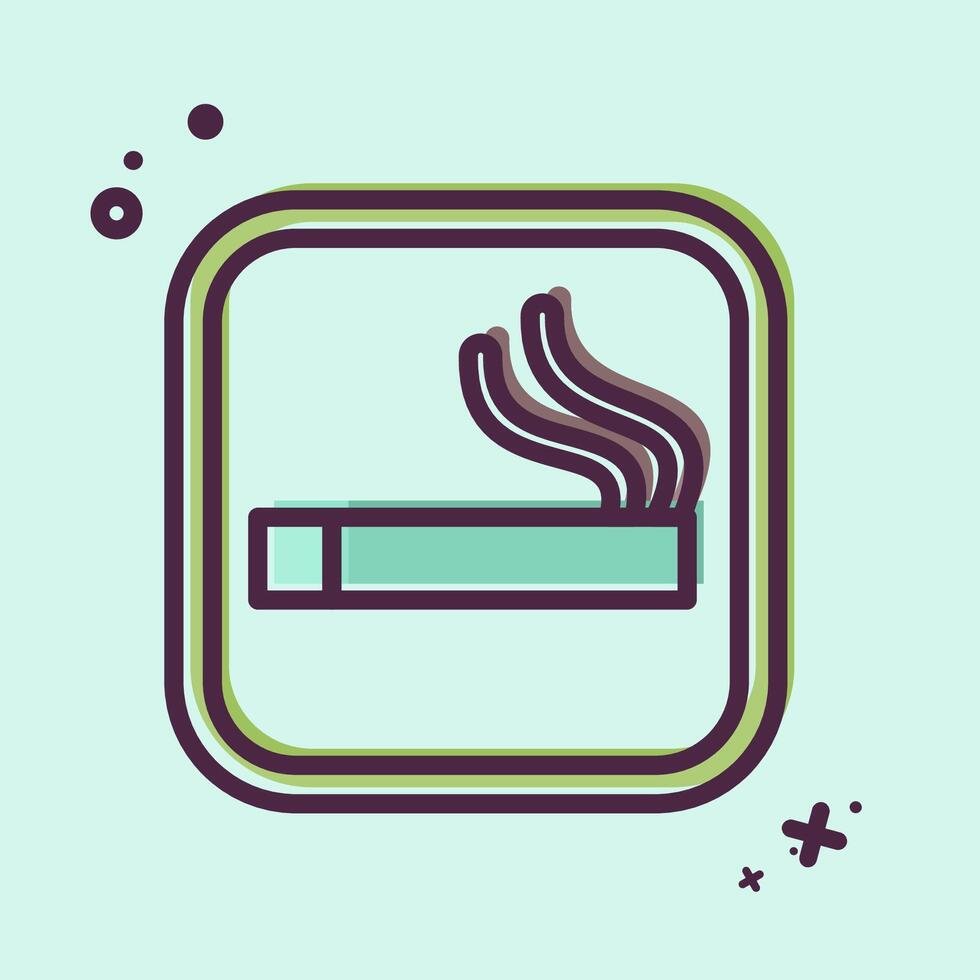 Icon Smoking Area. related to Public symbol. MBE style. design editable vector