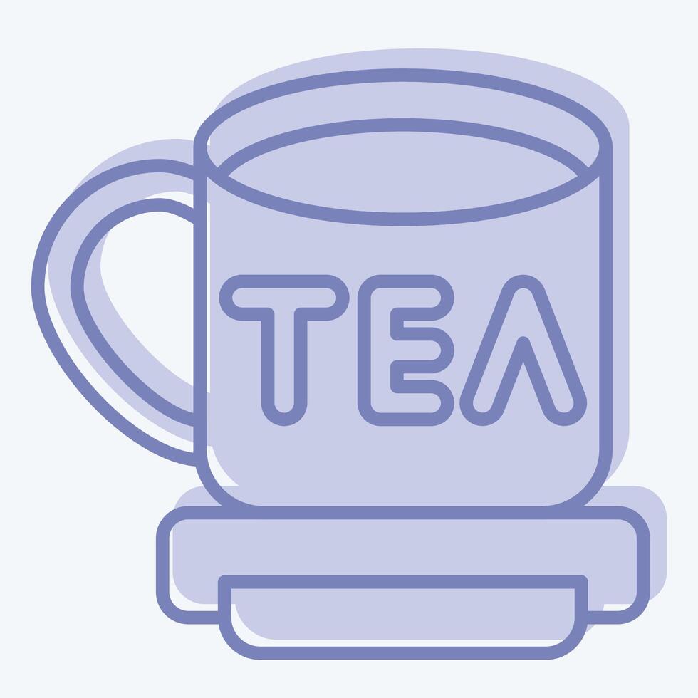 Icon Tea. related to Travel symbol. two tone style. design editable vector