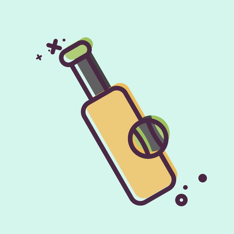 Icon Cricket. related to Hobbies symbol. MBE style. design editable vector