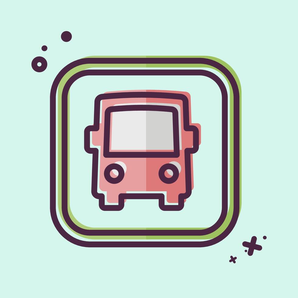 Icon Bus. related to Public symbol. MBE style. design editable vector