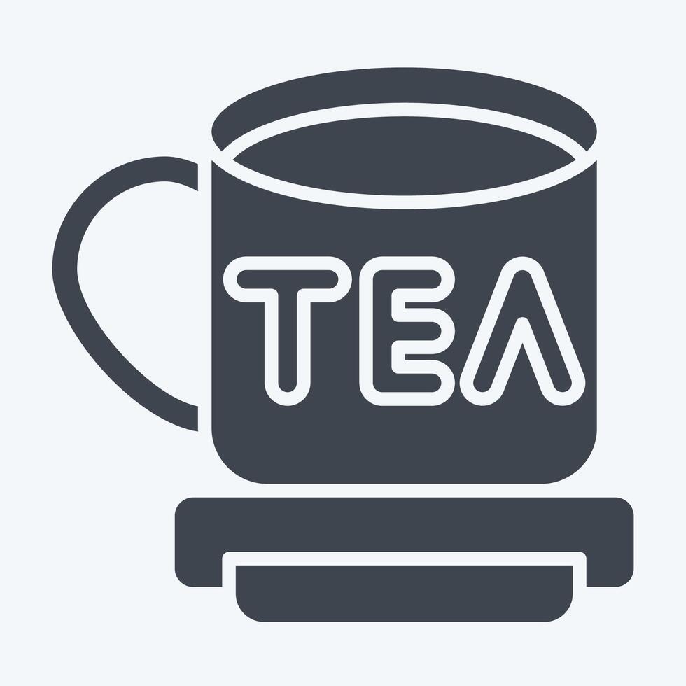 Icon Tea. related to Travel symbol. glyph style. design editable vector