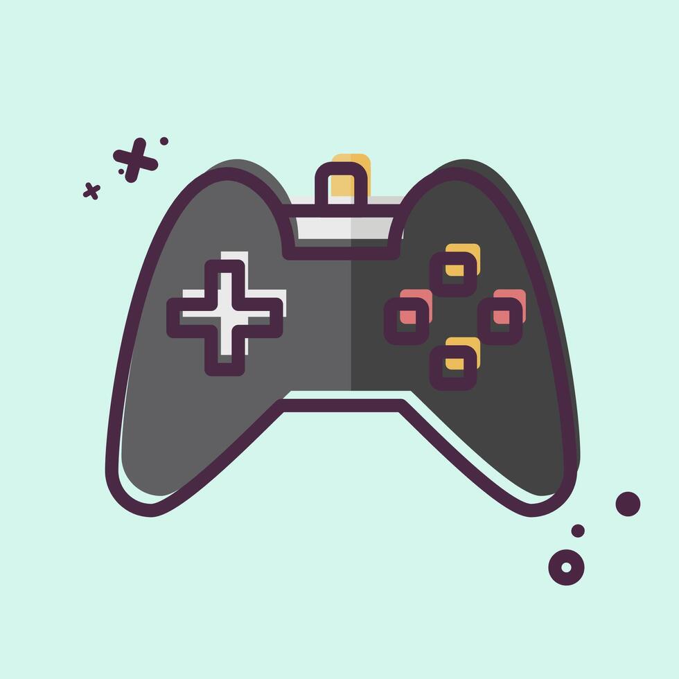Icon Gamepad. related to Hobbies symbol. MBE style. design editable vector