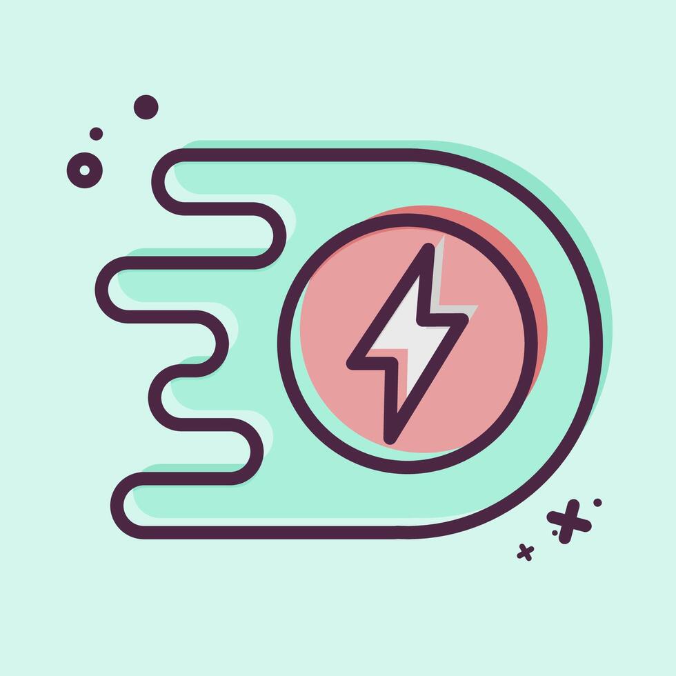 Icon Boost. related to Speed symbol. MBE style. design editable vector