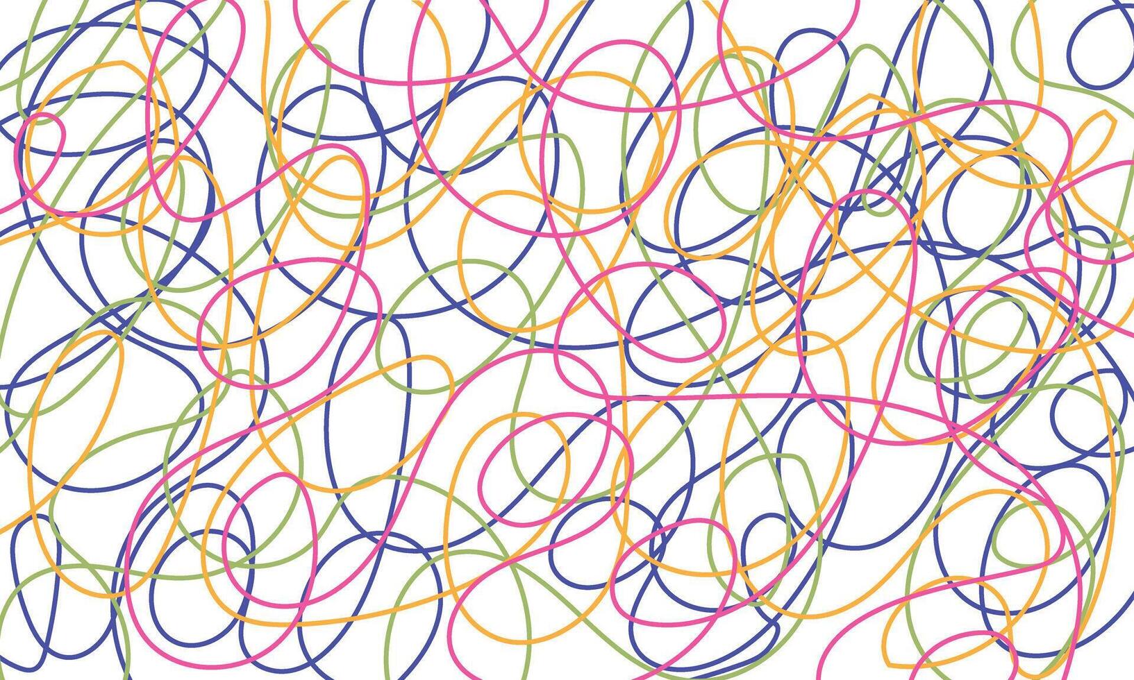 abstract confusion colorful background, wool tangled concept vector