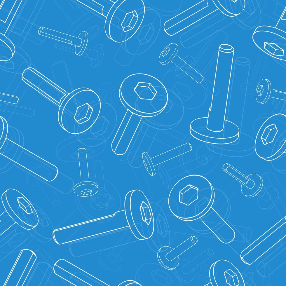 Mechanical engineering drawings on blue background. Cutter, assembly tool with replaceable multi-faceted plate. Technical Design. Cover. Blueprint. illustration vector