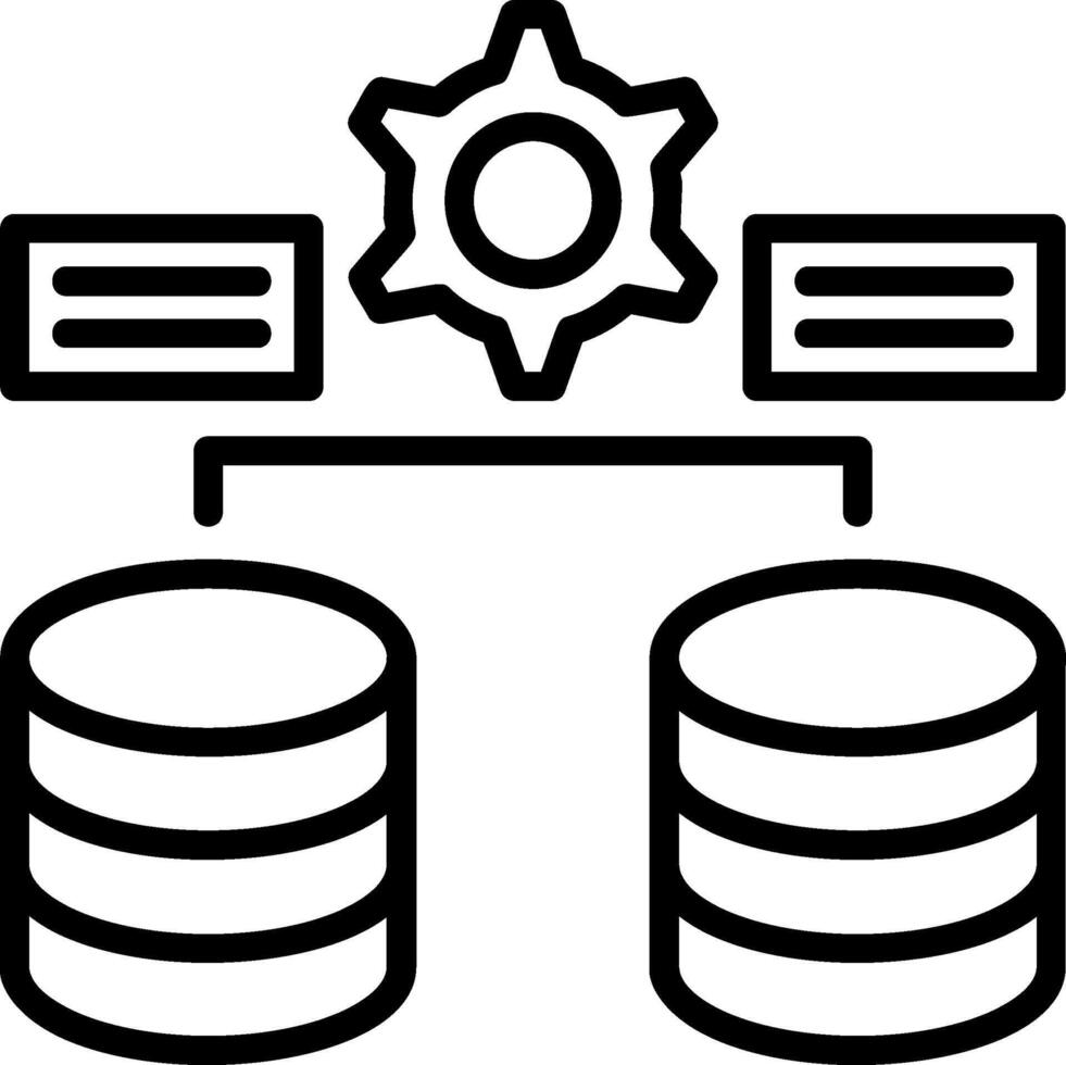 Database Line Icon Designs vector