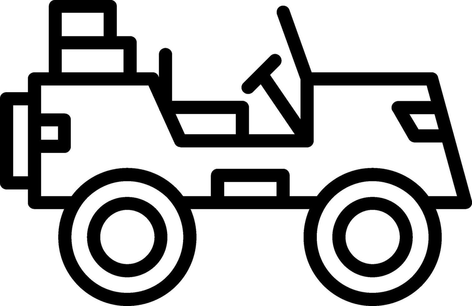 Jeep Line Icon Designs vector
