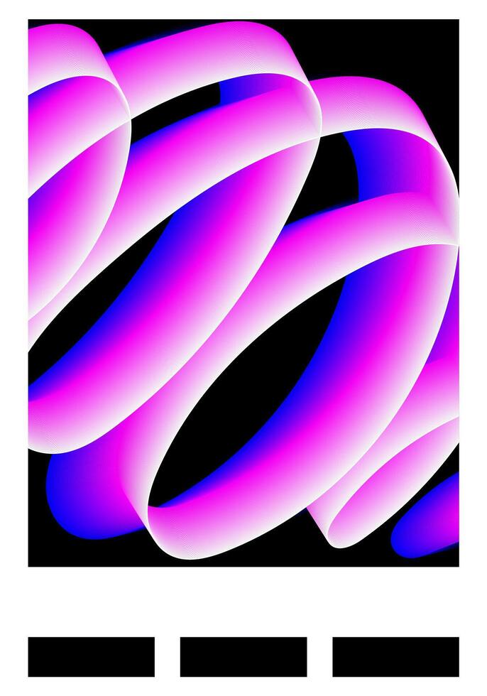 Futuristic bright poster, cover with linear bright gradient. Neon lines vector