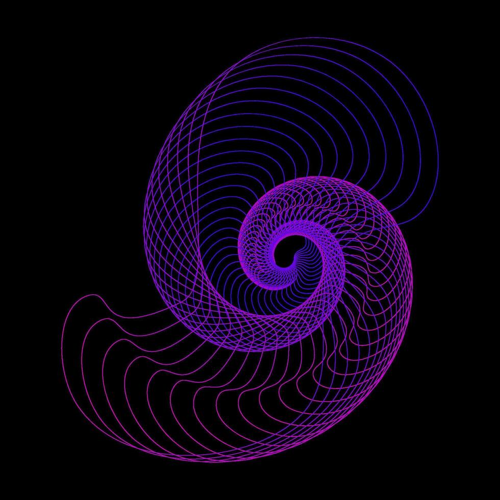 Harmonograph drawings. Contemporary art. vector