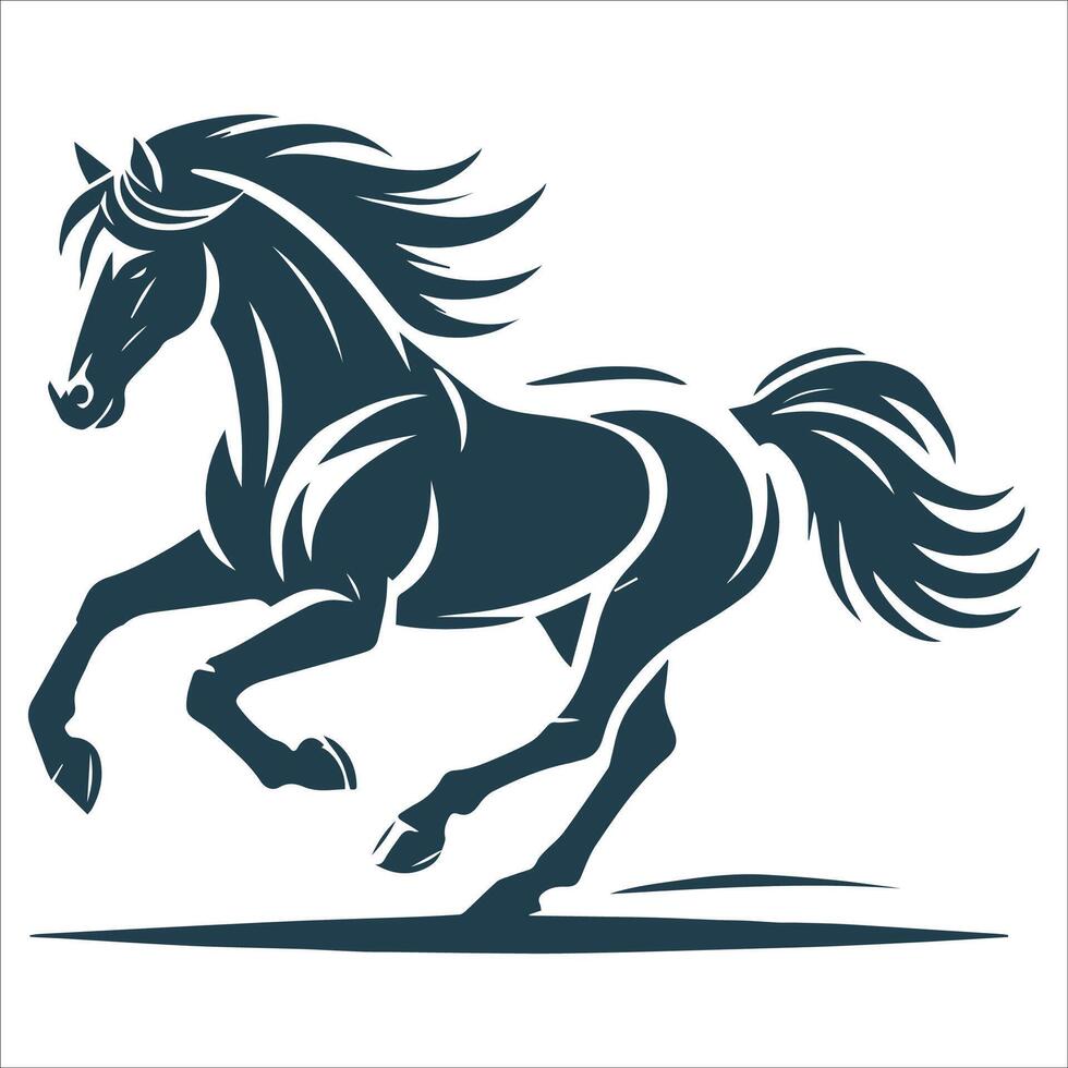 Classic Stallion Silhouette Artwork vector