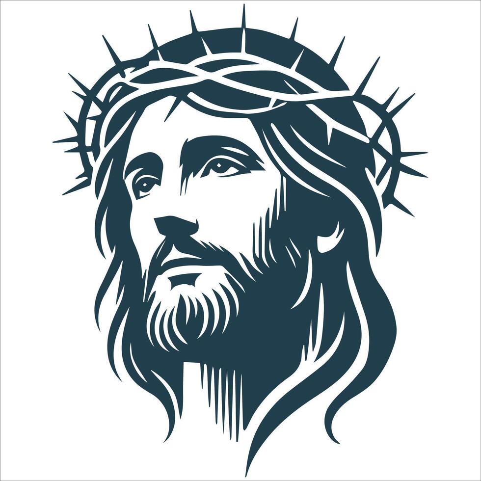Divine Savior Jesus Silhouette Design vector
