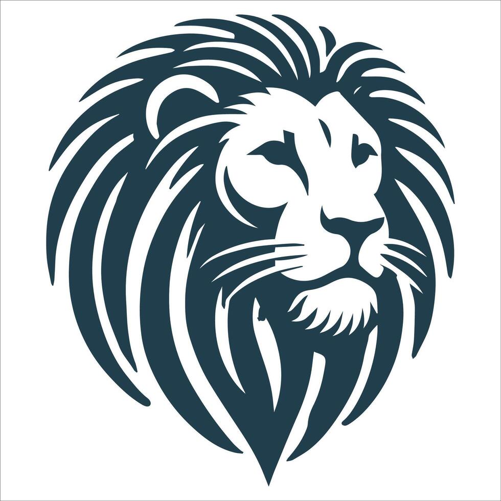 Graceful King of the Jungle Silhouette vector