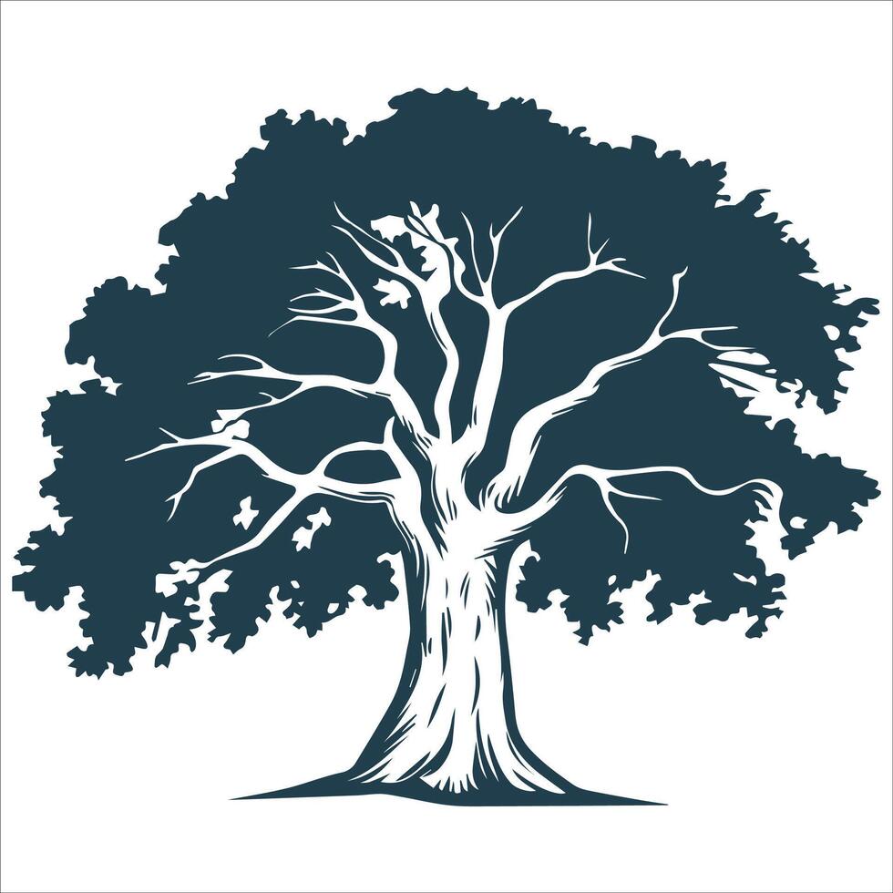 Minimalist Tree of Life Silhouette Graphic vector